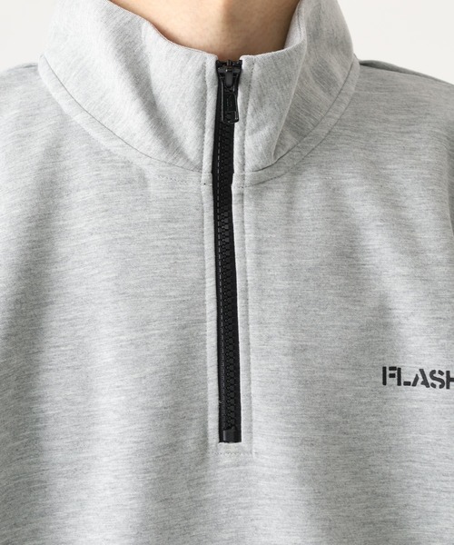 FLASH PACKER(フラッシュパッカー)の「エアテンション®ダンボールニット ハーフジップ(スウェット・メンズ・ホワイト/ブラック/グレー・XL/M)」の6枚目の写真