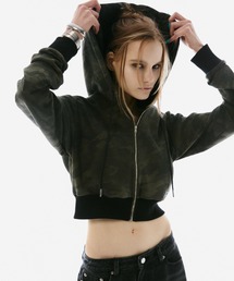 CROPPED ZIP HOODIE
