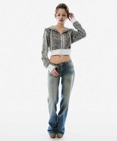 BLONDEY(ブロンディ)の「CROPPED ZIP HOODIE(パーカー・レディース・パイソン/カモフラージュ・FREE)」の13枚目の写真