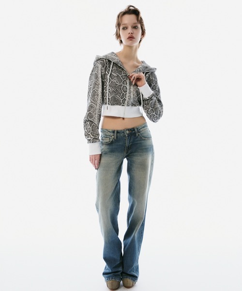 BLONDEY(ブロンディ)の「CROPPED ZIP HOODIE(パーカー・レディース・パイソン/カモフラージュ・FREE)」の14枚目の写真