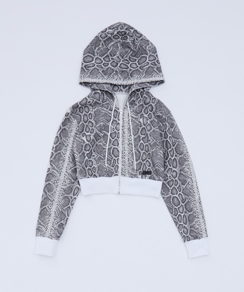 BLONDEY(ブロンディ)の「CROPPED ZIP HOODIE(パーカー・レディース・パイソン/カモフラージュ・FREE)」の6枚目の写真