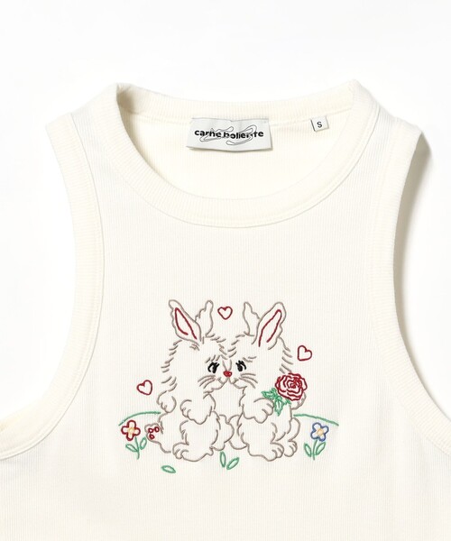 Ray BEAMS（レイビームス）の「【別注】Carne Bollente / Rabbit Tank Top（Tシャツ/カットソー・レディース・ホワイト・SMALL）」の3枚目の写真