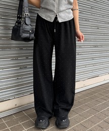 【26年春夏新作】ビジュー ドット ストレートスウェットパンツ