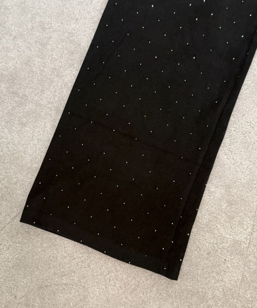 lilful(リルフル)の「【26年春夏新作】ビジュー ドット ストレートスウェットパンツ(スウェットパンツ・レディース・ブラック/グレー・L/M)」の13枚目の写真