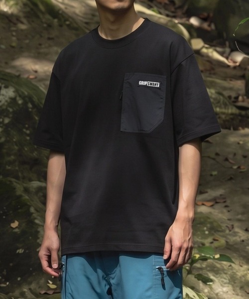 GRIP SWANY(グリップスワニー)の「【GSMCT-123】 GEAR POCKET TEE(Tシャツ/カットソー・メンズ・ホワイト/ブラック・XL/L)」の2枚目の写真