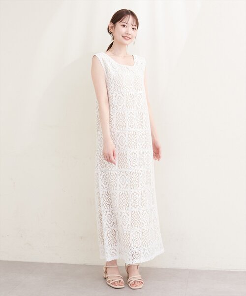 natural couture(ナチュラルクチュール)の「〈Erikoコラボ〉前後2WAYレースジャンスカ(ワンピース・レディース・ブラック/アイボリー・FREE)」の8枚目の写真