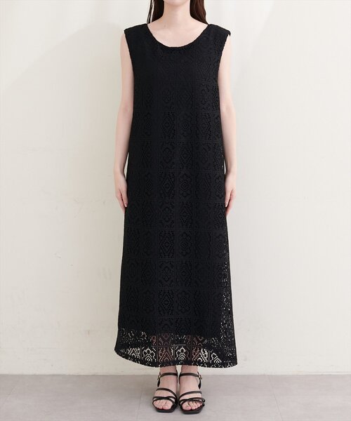 natural couture(ナチュラルクチュール)の「〈Erikoコラボ〉前後2WAYレースジャンスカ(ワンピース・レディース・ブラック/アイボリー・FREE)」の17枚目の写真