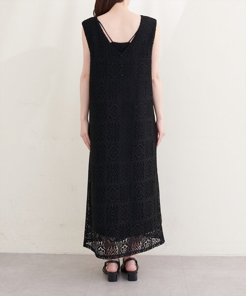 natural couture(ナチュラルクチュール)の「〈Erikoコラボ〉前後2WAYレースジャンスカ(ワンピース・レディース・ブラック/アイボリー・FREE)」の18枚目の写真
