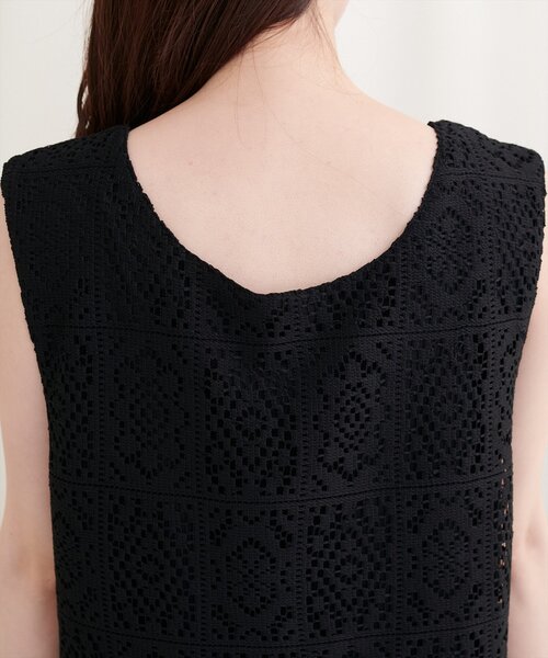 natural couture(ナチュラルクチュール)の「〈Erikoコラボ〉前後2WAYレースジャンスカ(ワンピース・レディース・ブラック/アイボリー・FREE)」の20枚目の写真