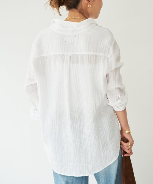 Deuxieme Classe(ドゥーズィエムクラス)の「【XIRENA/キセレナ】SCOUT SHIRT(シャツ/ブラウス・レディース・ホワイト/スカイブルー・FREE)」の8枚目の写真