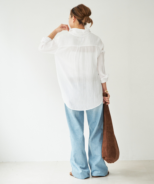 Deuxieme Classe(ドゥーズィエムクラス)の「【XIRENA/キセレナ】SCOUT SHIRT(シャツ/ブラウス・レディース・ホワイト/スカイブルー・FREE)」の11枚目の写真