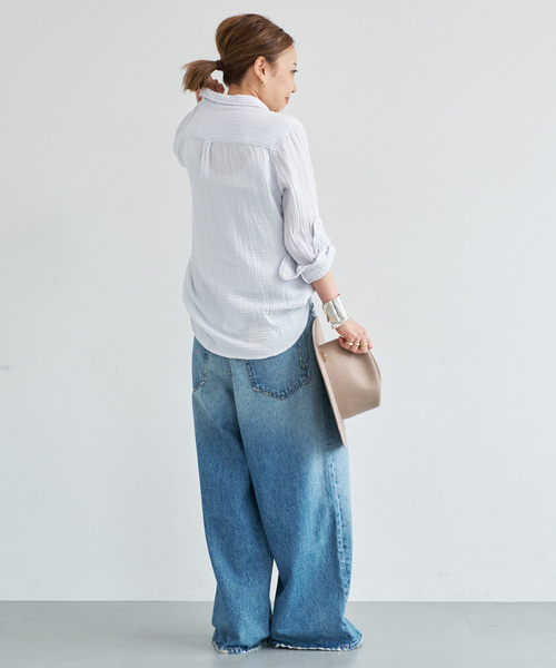 Deuxieme Classe(ドゥーズィエムクラス)の「【XIRENA/キセレナ】SCOUT SHIRT(シャツ/ブラウス・レディース・ホワイト/スカイブルー・FREE)」の15枚目の写真