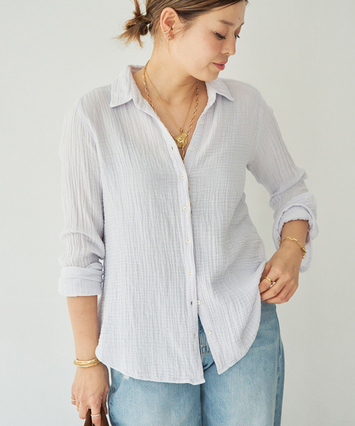Deuxieme Classe(ドゥーズィエムクラス)の「【XIRENA/キセレナ】SCOUT SHIRT(シャツ/ブラウス・レディース・ホワイト/スカイブルー・FREE)」の18枚目の写真