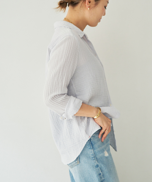 Deuxieme Classe(ドゥーズィエムクラス)の「【XIRENA/キセレナ】SCOUT SHIRT(シャツ/ブラウス・レディース・ホワイト/スカイブルー・FREE)」の21枚目の写真