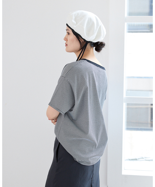 IENA(イエナ)の「ONIT/オニット ベレーボウ 26SS-ON-255(ハンチング/ベレー帽・レディース・ブラック/ホワイト・FREE)」の18枚目の写真