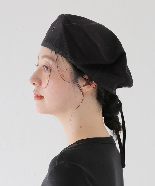 IENA(イエナ)の「ONIT/オニット ベレーボウ 26SS-ON-255(ハンチング/ベレー帽・レディース・ブラック/ホワイト・FREE)」の3枚目の写真