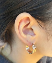 feather hoop pierce/【ハワイアンジュエリー】【サージカルステンレス】【金属アレルギー対応】【IRIEBEACH / アイリービーチ】つけっぱなしOK