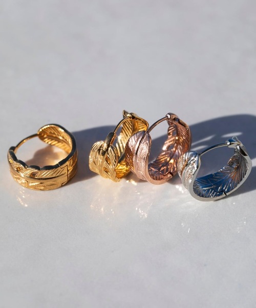 IRIEBEACH(アイリービーチ)の「feather hoop pierce/【ハワイアンジュエリー】【サージカルステンレス】【金属アレルギー対応】【IRIEBEACH / アイリービーチ】つけっぱなしOK(ピアス(片耳用)・レディース・ゴールド/ピンク/シルバー・FREE)」の7枚目の写真