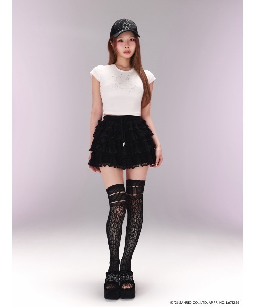 Darich(ダーリッチ)の「Hello DarichコンパクトTシャツ(Tシャツ/カットソー・レディース・ホワイト/ブラック・FREE)」の20枚目の写真