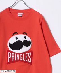 2026SS PRINGLES/プリングルズ オーバーサイズ フロントサガラ刺繍 バックプリント Tシャツレディース メンズ