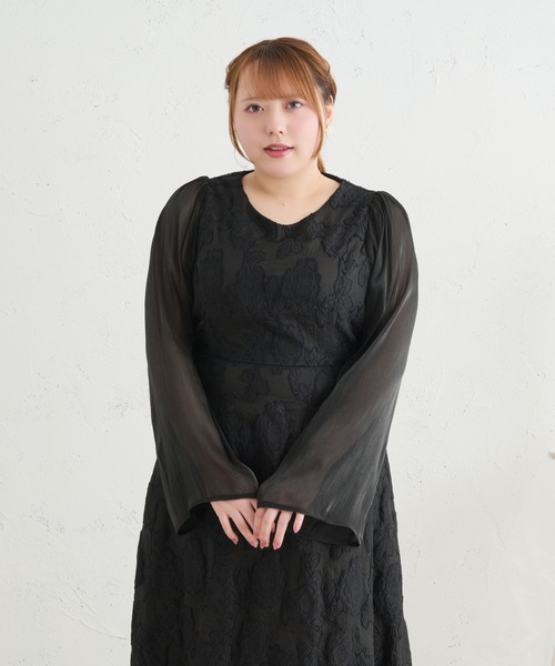 Louiosy(ルオシー)の「【Louiosy】【大きいサイズ】レースアップオケージョンドレス(ワンピース・レディース・ブラック/ブルー/グリーン・X-LARGE/3L/4L)」の11枚目の写真
