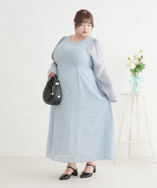 Louiosy(ルオシー)の「【Louiosy】【大きいサイズ】レースアップオケージョンドレス(ワンピース・レディース・ブラック/ブルー/グリーン・X-LARGE/3L/4L)」の21枚目の写真