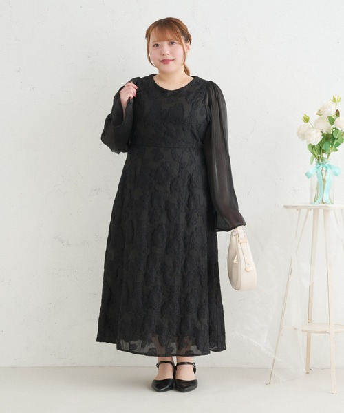 Louiosy(ルオシー)の「【Louiosy】【大きいサイズ】レースアップオケージョンドレス(ワンピース・レディース・ブラック/ブルー/グリーン・X-LARGE/3L/4L)」の12枚目の写真