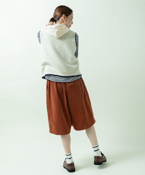 PAR ICI(パーリッシィ)の「16Wコーデュロイ グルカハーフパンツ(セットアップ対応)(その他パンツ・レディース・オレンジ/チャコールグレー/ベージュ・FREE)」の13枚目の写真