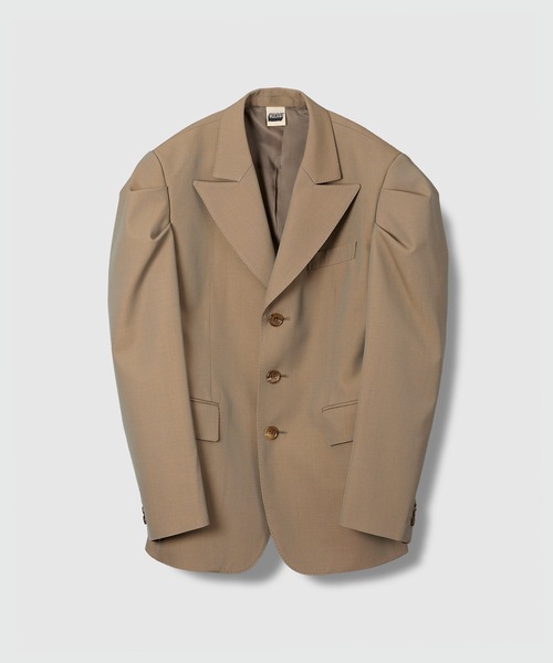 WOOL TWILL SHAPED PUFF JACKET ウールツイルシェイプドパフジャケット