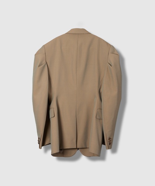 HOLIDAY(ホリデイ)の「WOOL TWILL SHAPED PUFF JACKET ウールツイルシェイプドパフジャケット(テーラードジャケット・レディース・ブラック/カーキ・ONE SIZE)」の3枚目の写真