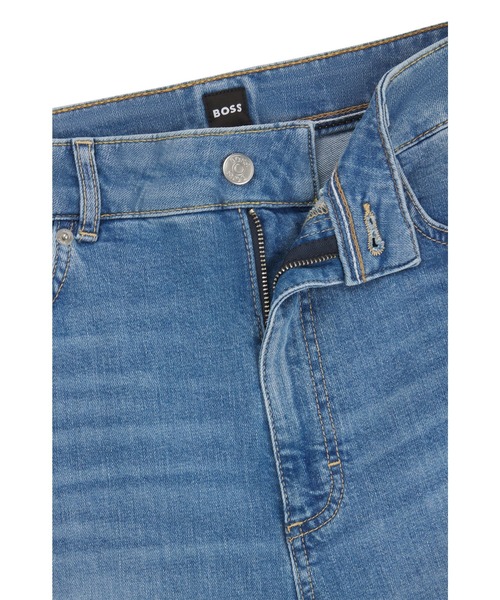 BOSS(ボス)の「ハイウエスト クロップドジーンズ ブルー コンフォートストレッチデニム(デニムパンツ・レディース・インディゴブルー・27/25/26/29/28/24)」の5枚目の写真