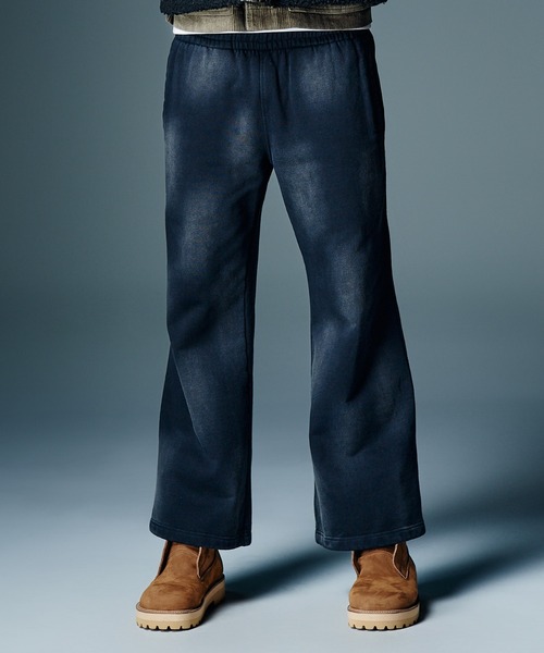 glamb(グラム)の「Distorted Sweat Wide Pants / ディストーテッドスウェットワイドパンツ(その他パンツ・メンズ・ブラック/カーキ・S/M/L)」の1枚目の写真