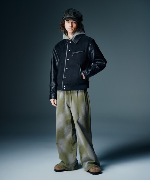 glamb(グラム)の「Distorted Sweat Wide Pants / ディストーテッドスウェットワイドパンツ(その他パンツ・メンズ・ブラック/カーキ・S/M/L)」の12枚目の写真