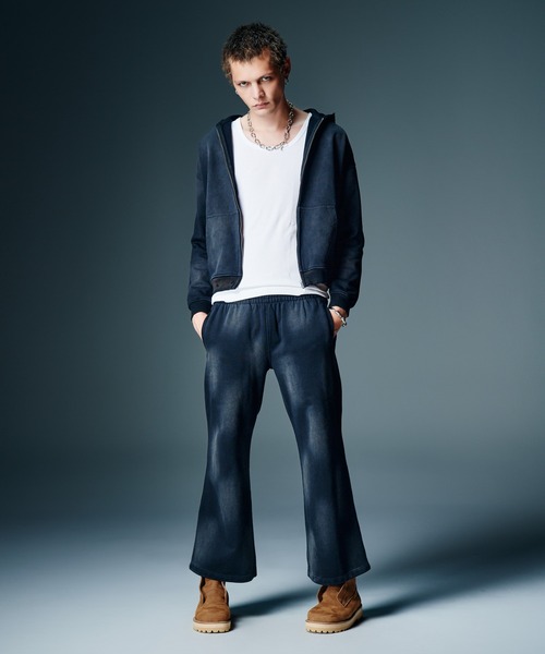 glamb(グラム)の「Distorted Sweat Wide Pants / ディストーテッドスウェットワイドパンツ(その他パンツ・メンズ・ブラック/カーキ・S/M/L)」の8枚目の写真