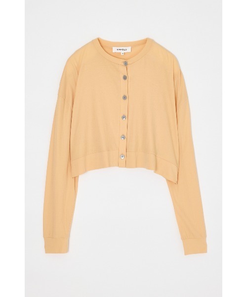 ENFOLD(エンフォルド)の「CUT-AND-SEW CARDIGAN(カーディガン/ボレロ・レディース・ブラック/ライトベージュ・38)」の2枚目の写真