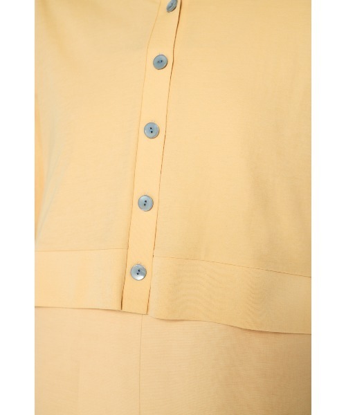 ENFOLD(エンフォルド)の「CUT-AND-SEW CARDIGAN(カーディガン/ボレロ・レディース・ブラック/ライトベージュ・38)」の8枚目の写真