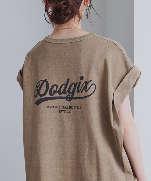 PUAL CE CIN(ピュアルセシン)の「USAコットン ロールスリーブTシャツ(Tシャツ/カットソー・レディース・ブラウン/キャメル/ライトベージュ・FREE)」の3枚目の写真