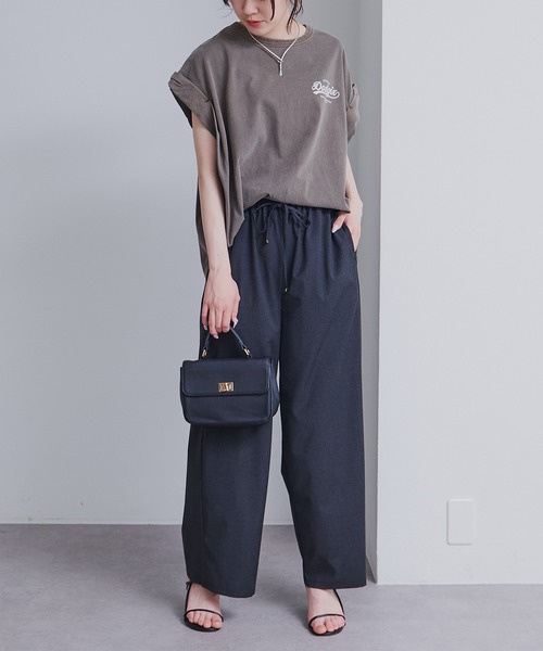 PUAL CE CIN(ピュアルセシン)の「USAコットン ロールスリーブTシャツ(Tシャツ/カットソー・レディース・ブラウン/キャメル/ライトベージュ・FREE)」の21枚目の写真