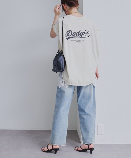 PUAL CE CIN(ピュアルセシン)の「USAコットン ロールスリーブTシャツ(Tシャツ/カットソー・レディース・ブラウン/キャメル/ライトベージュ・FREE)」の8枚目の写真