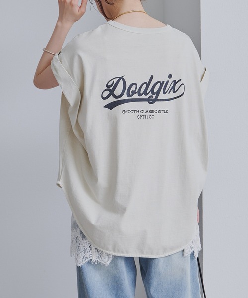 PUAL CE CIN(ピュアルセシン)の「USAコットン ロールスリーブTシャツ(Tシャツ/カットソー・レディース・ブラウン/キャメル/ライトベージュ・FREE)」の6枚目の写真