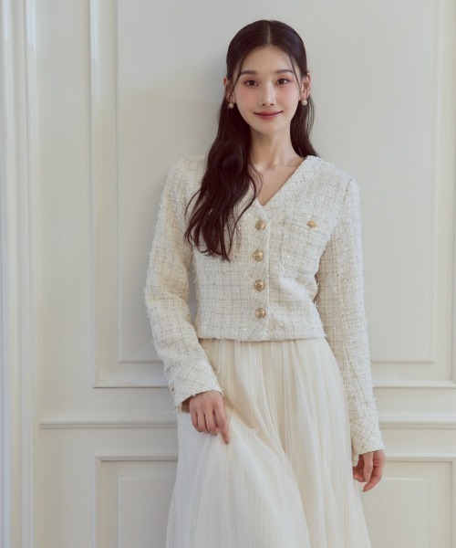 polaura(ポローラ)の「プリーツチュールマーメイドスカート(スカート・レディース・ブラック/オフホワイト・S/M)」の4枚目の写真