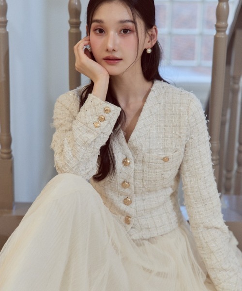 polaura（ポローラ）の「プリーツチュールマーメイドスカート
