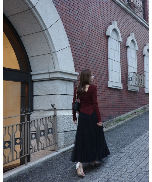 polaura（ポローラ）の「プリーツチュールマーメイドスカート