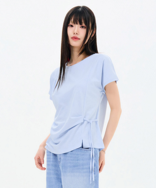 CHASECULT(チェイスカルト)の「レディース ネックバリエーション ストリング 半袖Tシャツ-FBRG5866D0D(Tシャツ/カットソー・レディース・スカイブルー・90/85)」の5枚目の写真