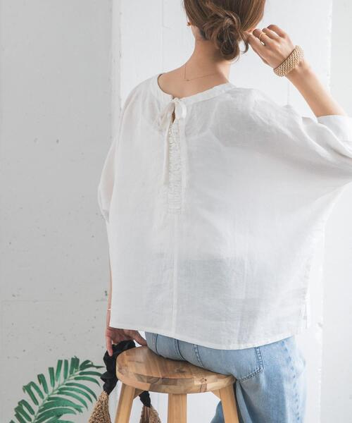 新品タグ付◆ OFF WHITE DOORS リネン2WAYブラウス セール】リネン2WAYブラウス（シャツ/ブラウス）｜URBAN RESEARCH