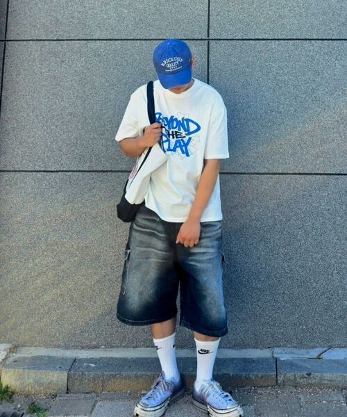 URBAN PLAYERS(アーバンプレイヤーズ)の「エスエイプリント半袖Tシャツ (2COLOR)(Tシャツ/カットソー・レディース・ブラック/ホワイト・MEDIUM/LARGE/X-LARGE)」の11枚目の写真