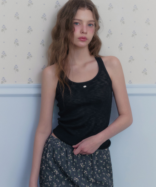 TWEE(トゥウィー)の「ファーズシンボルベーシックニットスリーブレス(Tシャツ/カットソー・レディース・オリーブ/ライトグレー/ネイビー/パープル/チャコール・FREE)」の13枚目の写真