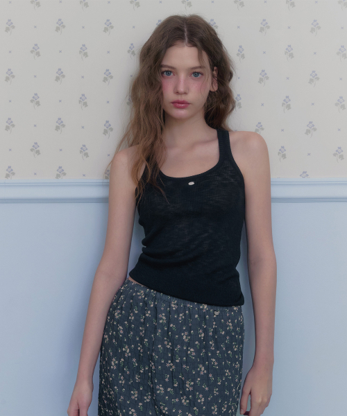 TWEE(トゥウィー)の「ファーズシンボルベーシックニットスリーブレス(Tシャツ/カットソー・レディース・オリーブ/ライトグレー/ネイビー/パープル/チャコール・FREE)」の15枚目の写真
