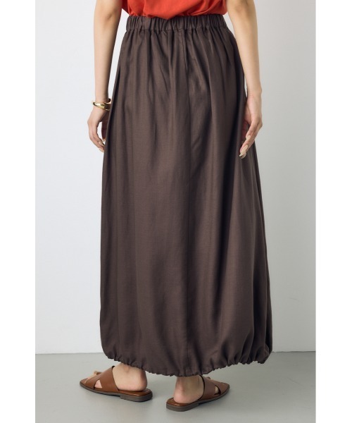 AZUL by moussy（アズールバイマウジー）の「【セットアップ対応】【身長/骨格別着用画像あり】リネンブレンドバルーンシルエットスカート（スカート・レディース・ブラック/ブラウン/ベージュ・MEDIUM/SMALL）」の14枚目の写真