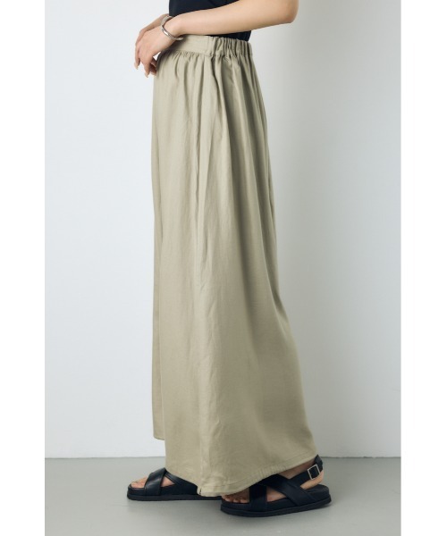 AZUL by moussy（アズールバイマウジー）の「【セットアップ対応】【身長/骨格別着用画像あり】リネンブレンドバルーンシルエットスカート（スカート・レディース・ブラック/ブラウン/ベージュ・MEDIUM/SMALL）」の9枚目の写真